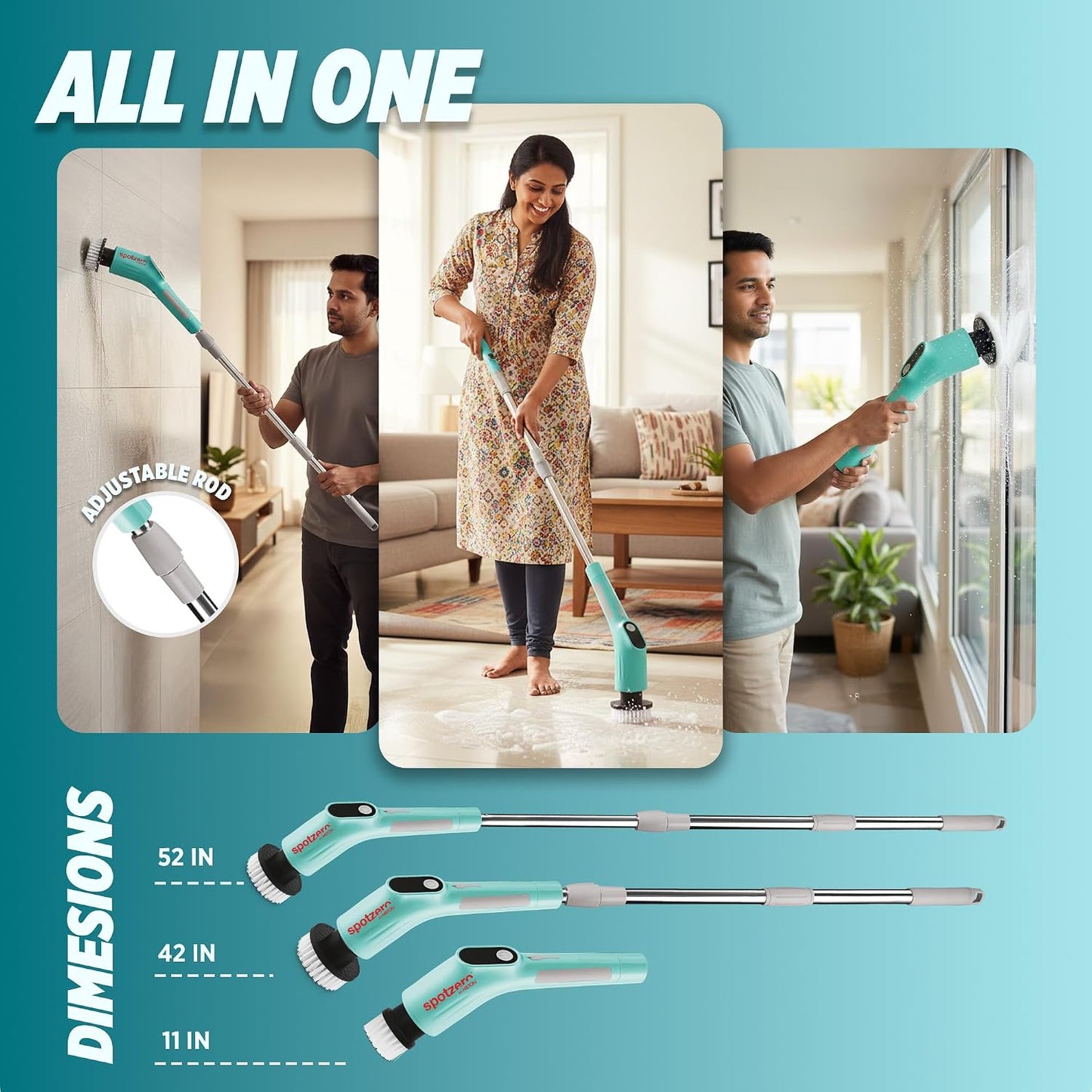8-in-1 Effortless Power Cleaning System