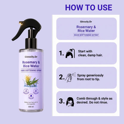 HairLux Botanics – Rosemary & Rice Water Hair Elixir Set - Pack of 3