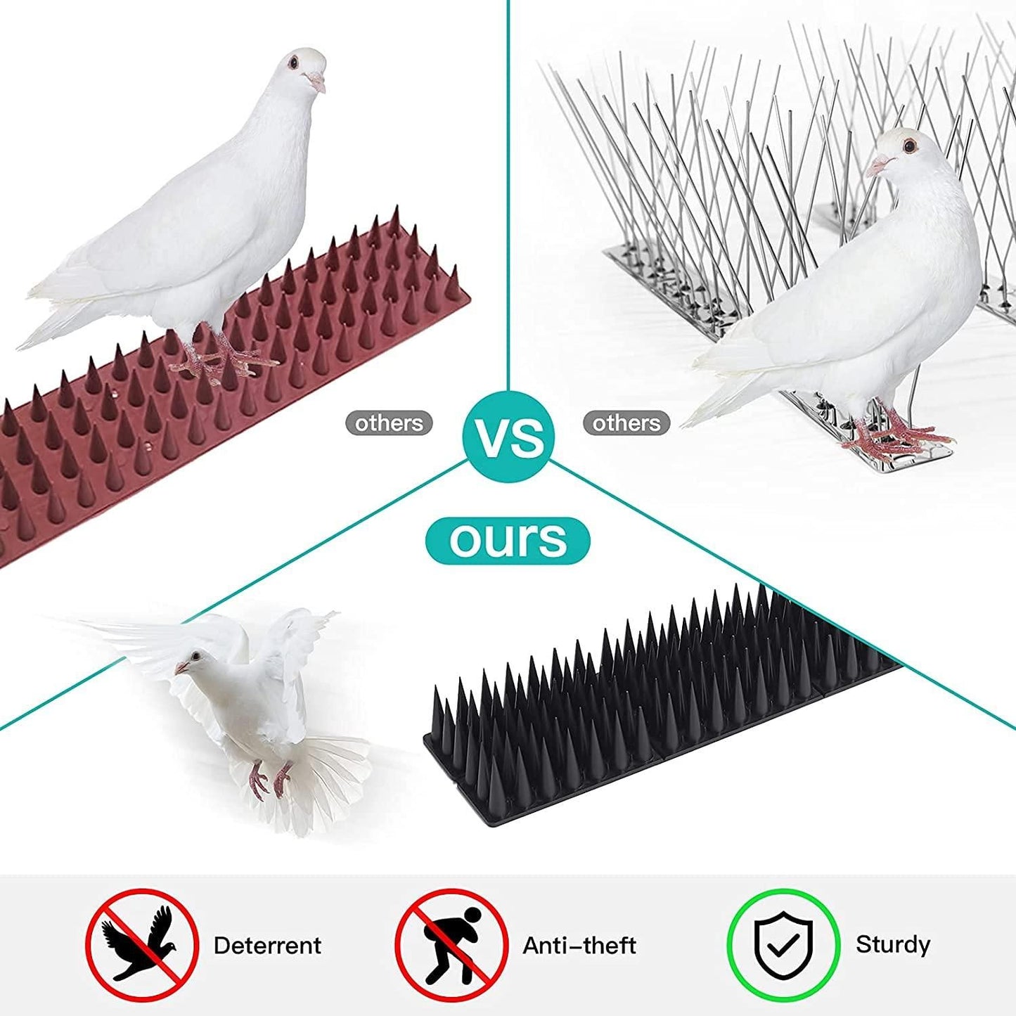 Bird Deterrent Spikes Pack of 10