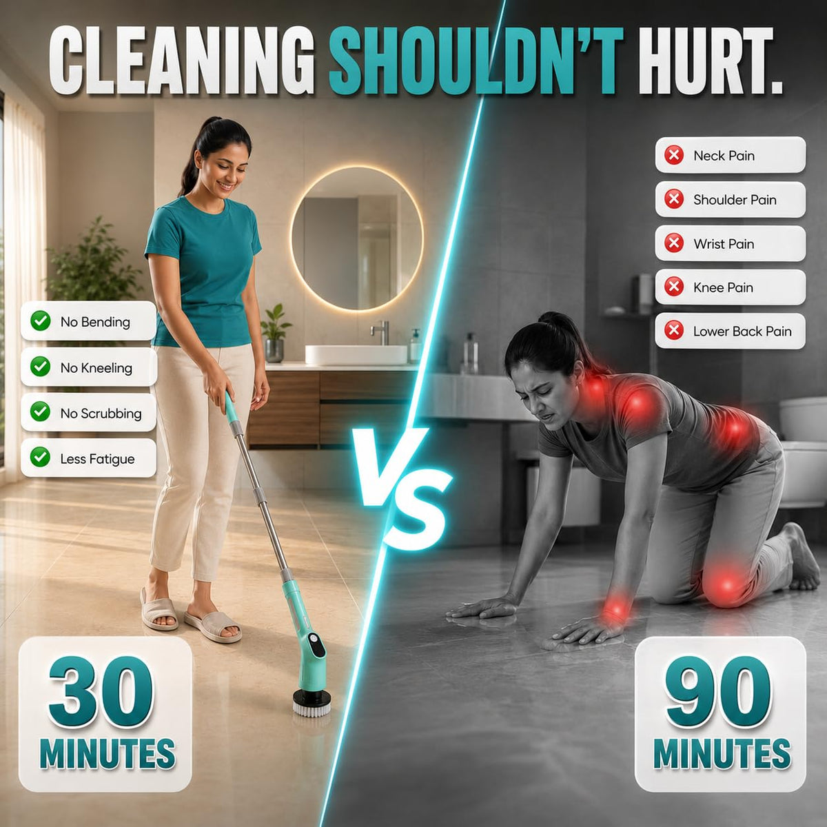 8-in-1 Effortless Power Cleaning System