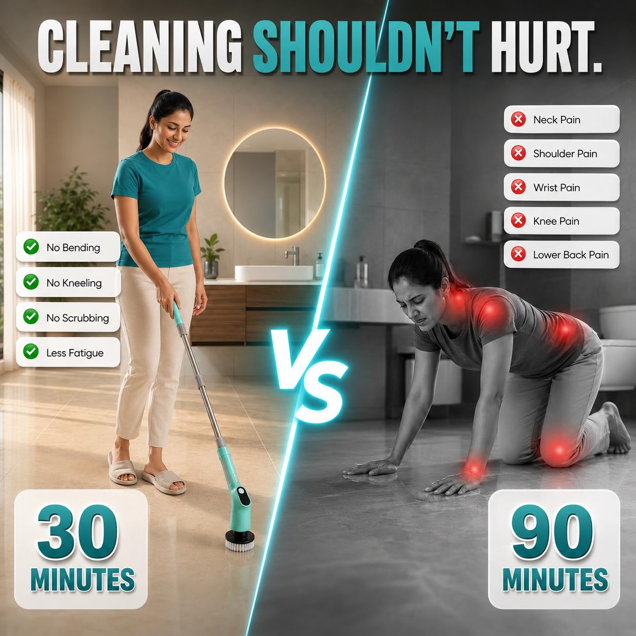 8-in-1 Effortless Power Cleaning System